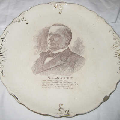 Sepia Toned McKinley Commemorative Plate