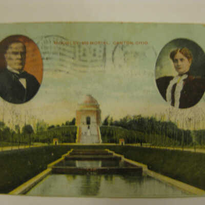 National McKinley Memorial with Portraits of Pres. and Mrs. McKinley, Canton, Ohio