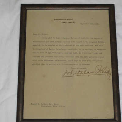 Letter from Reid to Butler