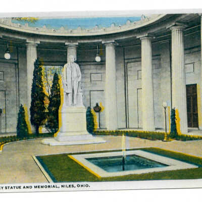 Photo of postcard of McKinley Statue and Memorial, Niles, Ohio