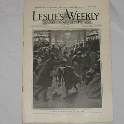 Leslie's Weekly Illustrated, "An Exciting Scene in New York"
