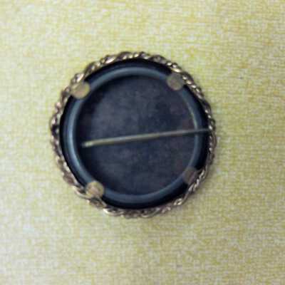 McKinley brass filigree In Memoriam button