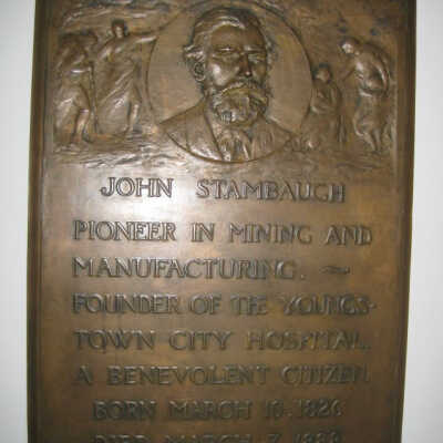 Bronze plaque of John Stambaugh