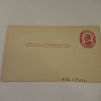 McKinley Unused One Cent Postcard.