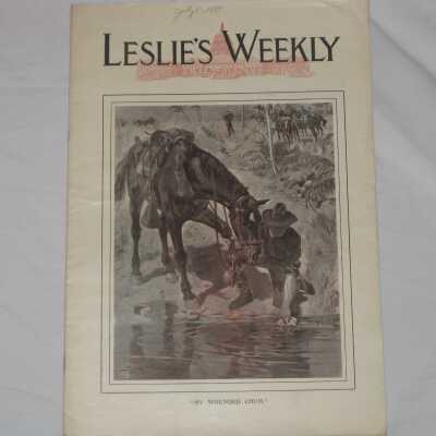 Leslie's Weekly Illustrated, Vol. LXXXIX No. 2287, "'My Wounded Chum'."