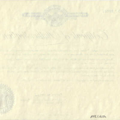 Certificate of Authentication