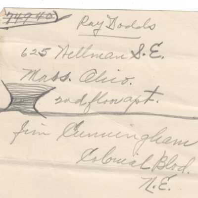 Notes found in book (2010.1.1735a) about Wm. McKinley.