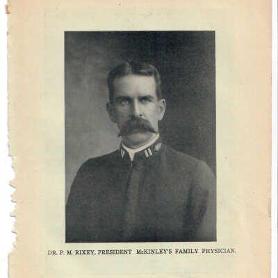 Governor McKinley in his Library Giving Instructions to His Political Managers/Dr. P.M. Rixey, President McKinley's Family Physician