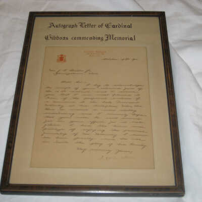 Letter from Cardinal Gibbons to Butler