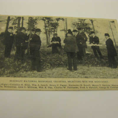 McKinley National Memorial Trustees, Selecting Site For Monument. No.21