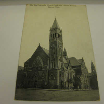 The First Methodist Church, McKinley's Home Church, Canton, Ohio Postcard