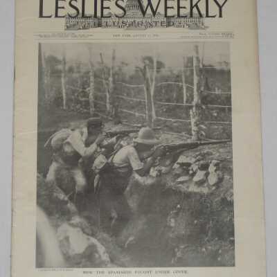 Leslie's Weekly Illustrated, Vol. LXXXVII No. 2239, "How the Spaniards Fought Under Cover."