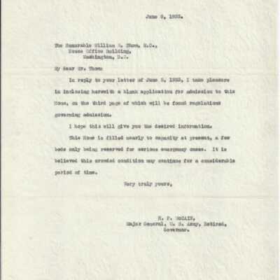 Letter from H.P. McCain to W.R. Thom