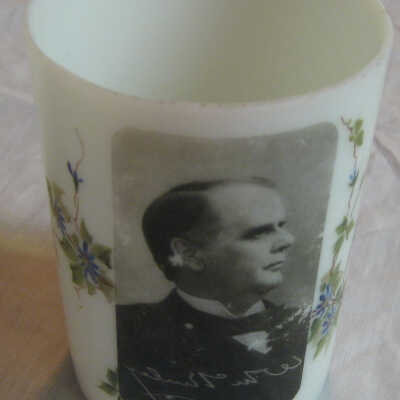 McKinley campaign glass