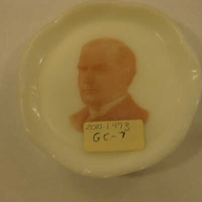 Small white plate with McKinley Portrait