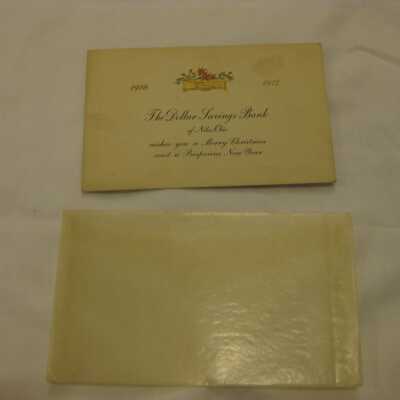 1916-1917 The Dollar Savings Bank of Niles, Ohio Holiday Card