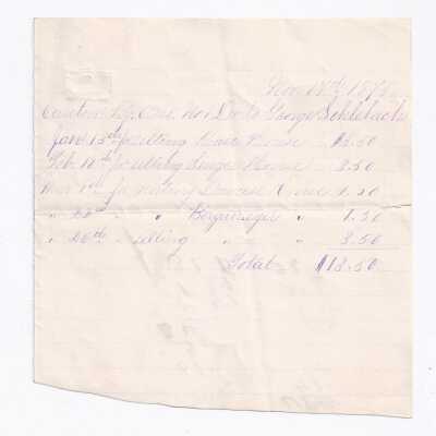 Receipt from Canton Bg. Assoc. No.1 Dr. to George Schlebach