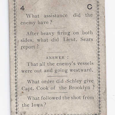 Spanish-American War Card game playing card 4C