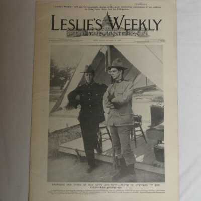Leslie's Weekly Illustrated, Vol. LXXXVII No. 2248, Uniforms And Types Of Our Army and Navy.--Plate III. Officers Of The Volunteer Engineers.
