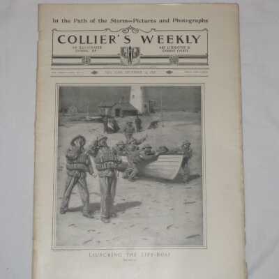 Collier's Weekly, Vol. 22 No. 12, "'Launching the Life-Boat"