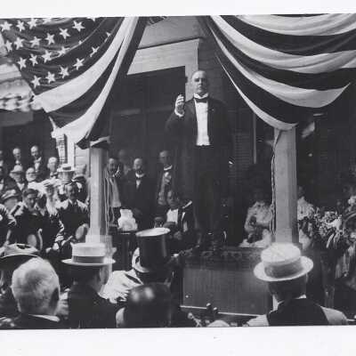 McKinley Accepting 2nd term nomination/New Jersey Tercentenary Stamp