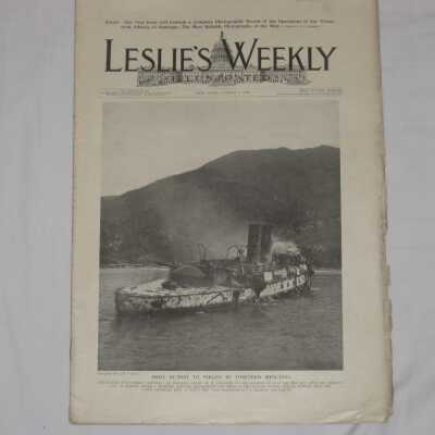 Leslie's Weekly Illustrated, Vol. LXXXVII No. 2238, "Shot Almost to Pieces in Thirteen Minutes!"