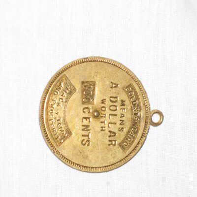 1900 Election "I'm all right" Gold Eagle Mechanical Medal