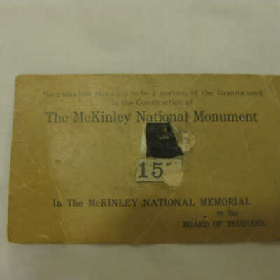 Piece of the McKinley Monument