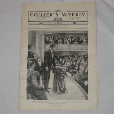 Collier's Weekly, Vol. 21 No. 20, with the title, "Lieutenant Hobson's Reception In New York, At The Metropolitan Opera House, Thursday Evening, August 4."