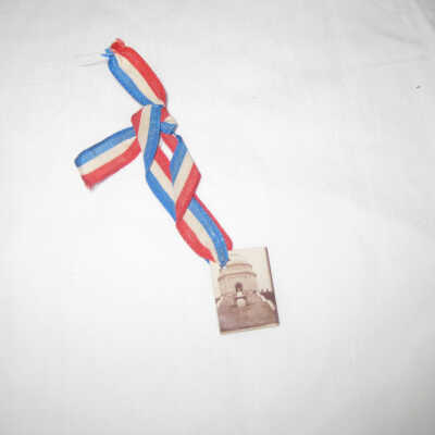Ribbon tied to images of McKinley and McKinley Memorial