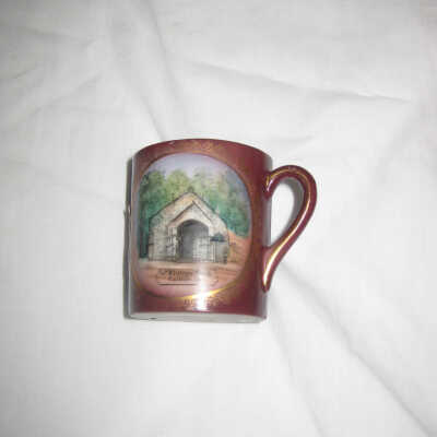 German after dinner coffee mug with McKinley's tomb picture
