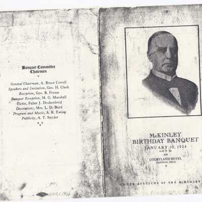 Copy of 1924 McKinley Birthday Banquet Program