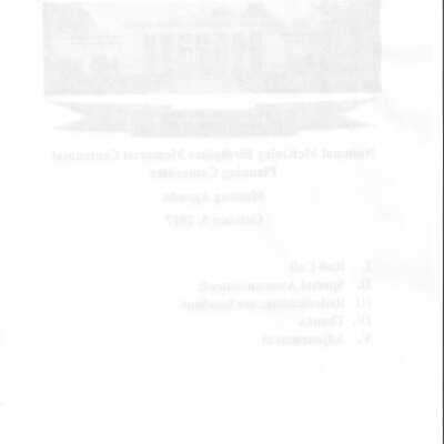 10.5.2017 National McKinley Birthplace Memorial Centennial Planning Committee Meeting Agenda