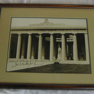 Memorial photograph signed by J.G. Butler