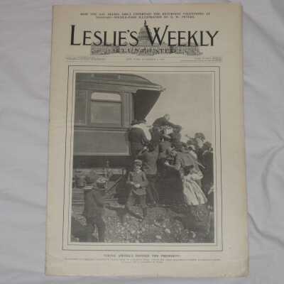 Leslie's Weekly Illustrated, Vol. LXXXIX No. 2304, "Young America Honors The President."