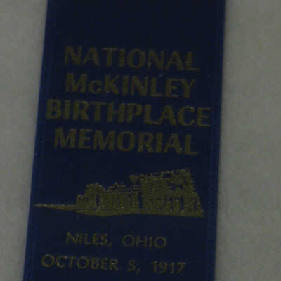 Blue and White McKinley Memorial Ribbon