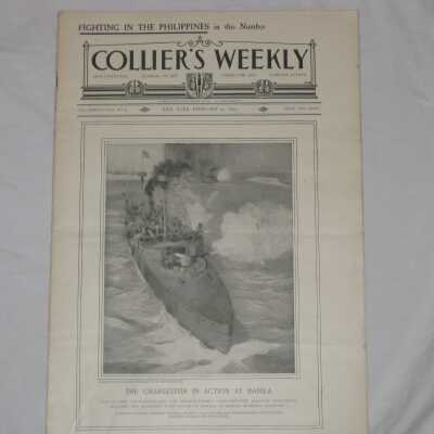 Collier's Weekly, Vol. 22 No. 21, "The Charleston in Action at Manila."