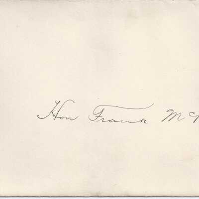 Frank M. Kinney Envelope