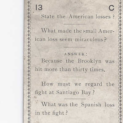Spanish-American War Card game playing card 13C