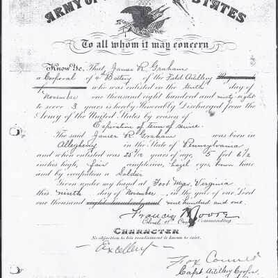 Discharge Certificate of James R. Graham