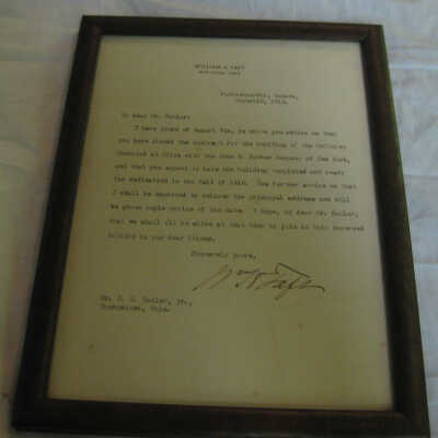 Letter from Taft to Butler