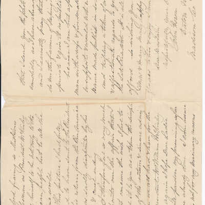 Letter from John Heron to Mrs. Ida McKinley