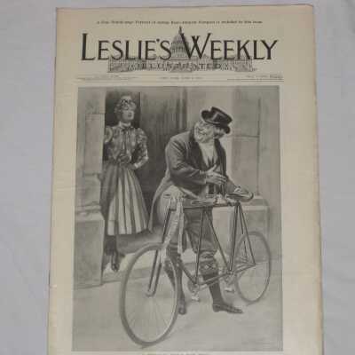 Leslie's Weekly Illustrated, "Bicycle Built For Two"