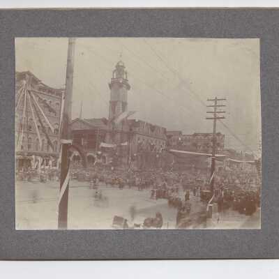 McKinley's Funeral Procession in Front of the Stark County Courthouse in Canton, Ohio