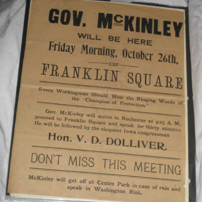 Governor McKinley Will Be Here