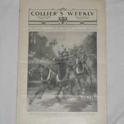 Collier's Weekly, Vol. 21 No. 18, "'To The Right!'-Dillenback's Battery Changing Position At The Gallop Near San Juan."