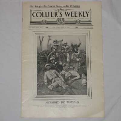 Collier's Weekly, Vol. 23 No. 4, "Ambushed By Samoans."