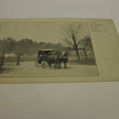 The late Mrs. McKinley's daily visit West Lawn Cemetery, Canton Ohio Postcard