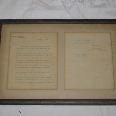 Letter from Taft to Butler