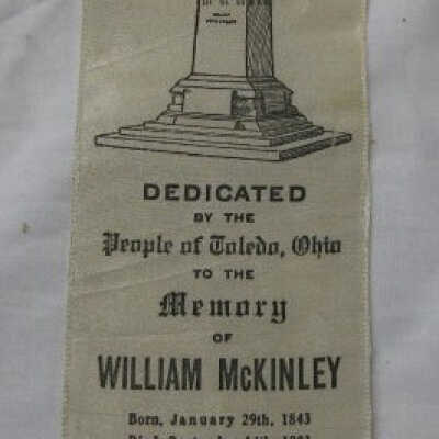 McKinley Commemorative Ribbon from Toledo, Ohio